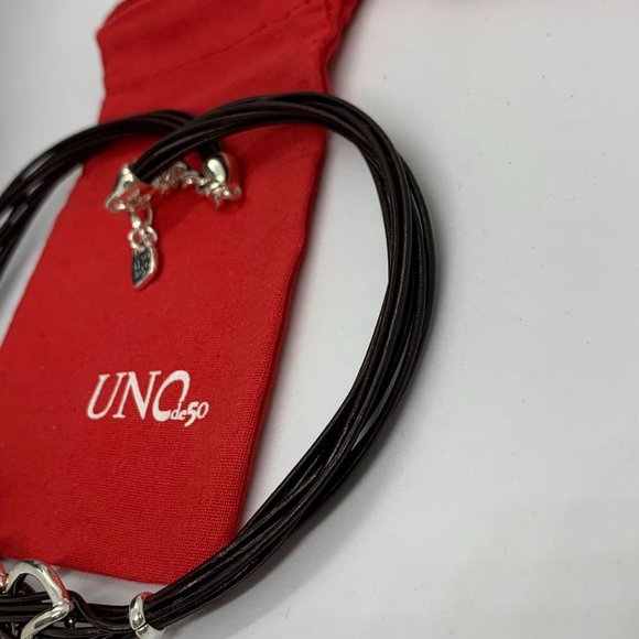 UNO de 50 STEPBYSTEP BRACELET + STEPS Necklace  Brown Leather Strips - Picture 14 of 17